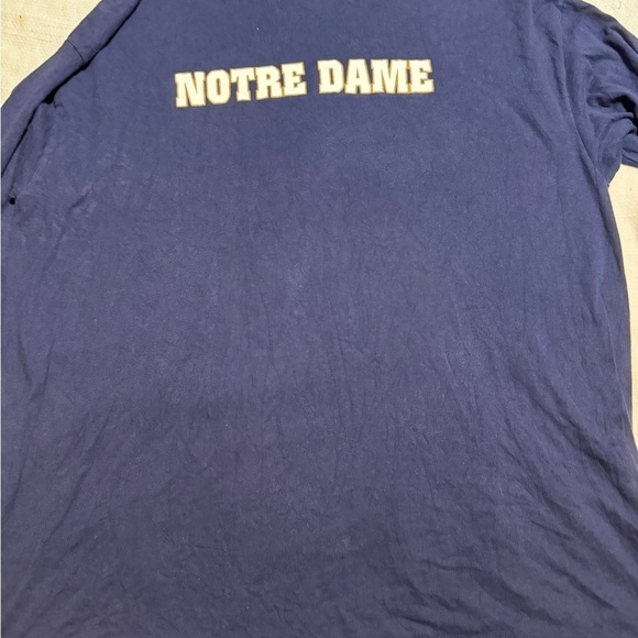 Vintage Adidas NCAA Norte Dame Fighting Irish l College Football Navy Shirt 2XL - Picture 2 of 5